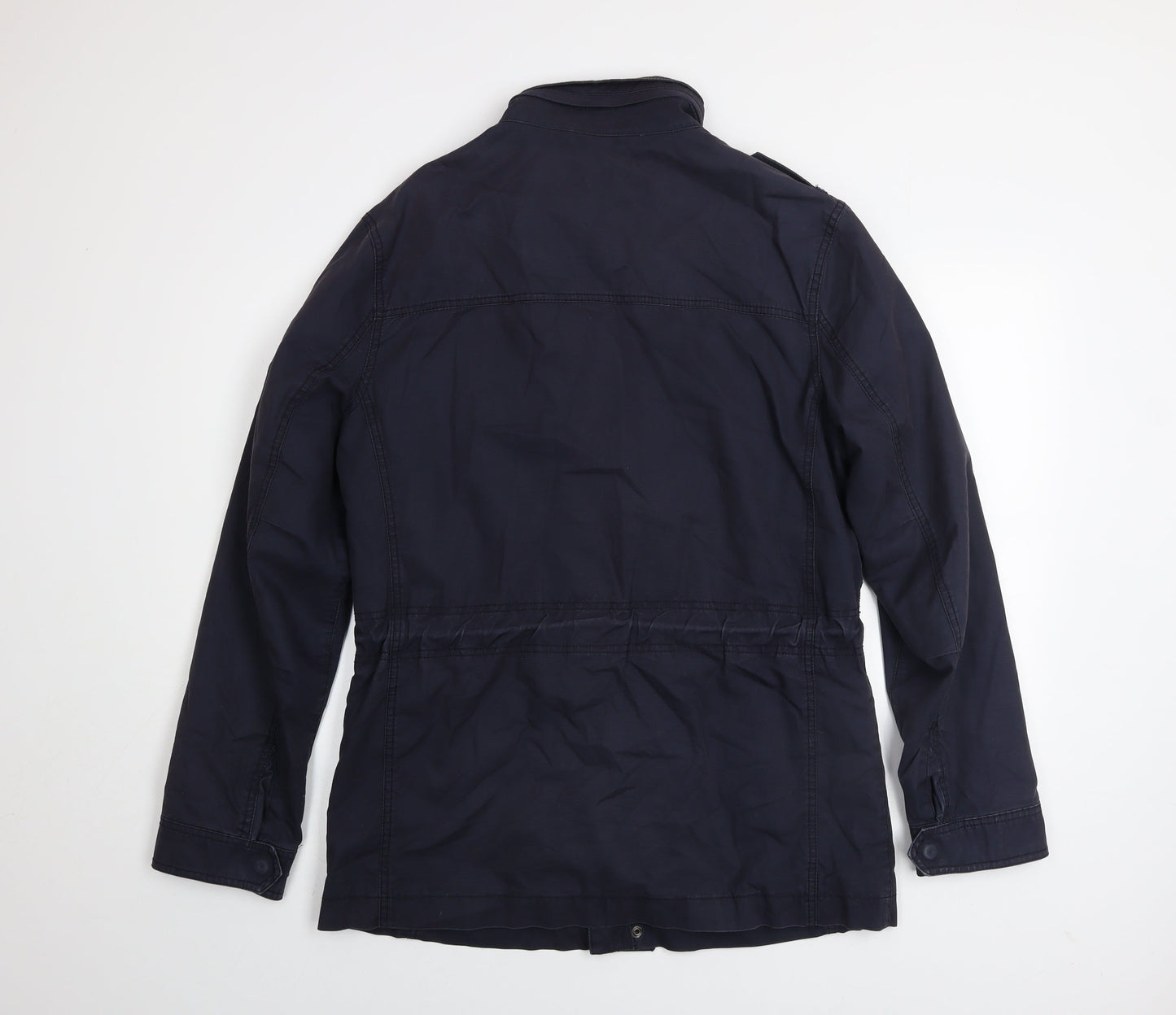 John Lewis Men's Blue Cotton Military Jacket M
