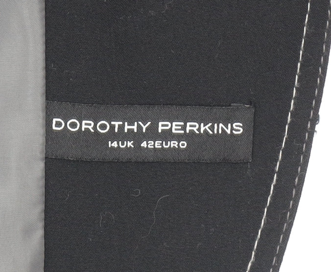 Dorothy Perkins Women Black Size 14 Classic Single-Breasted Blazer
