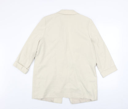 George Women Beige Single-Breasted Blazer Jacket Size 12