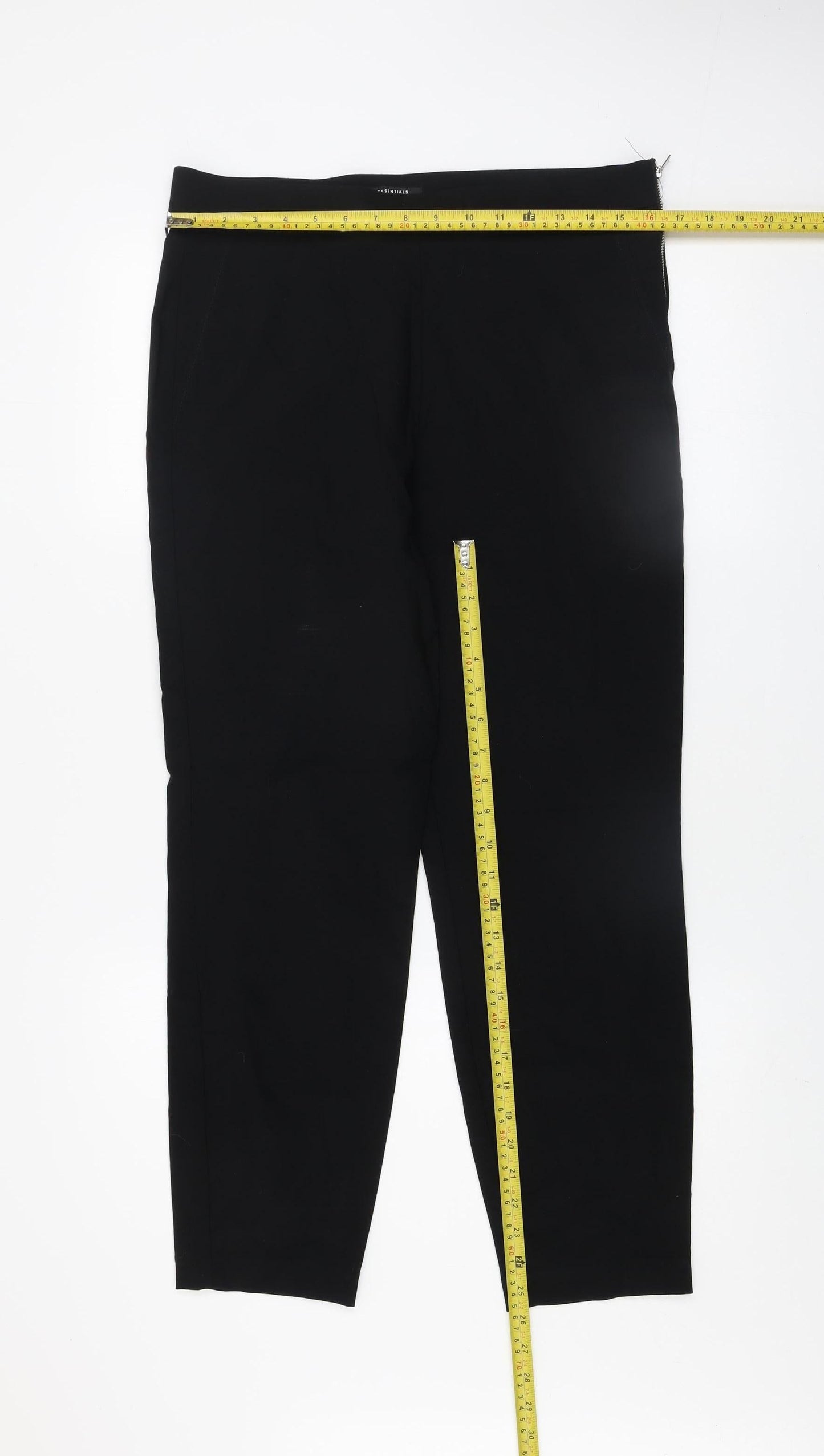 Et Vous Women's Black Size 14 Slim Tapered Stretch Trousers