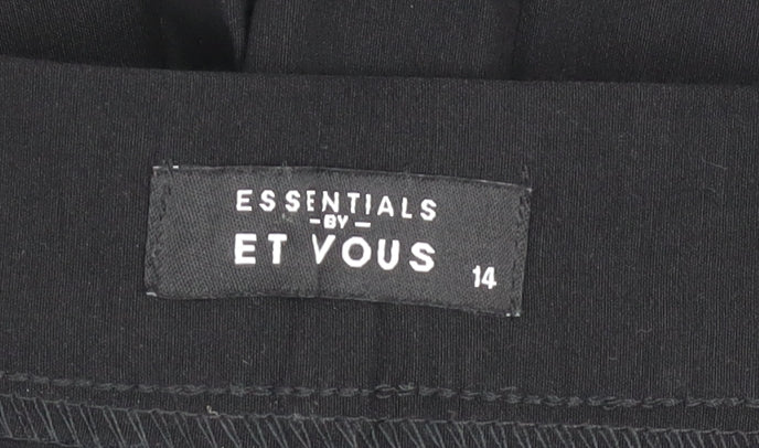 Et Vous Women's Black Size 14 Slim Tapered Stretch Trousers