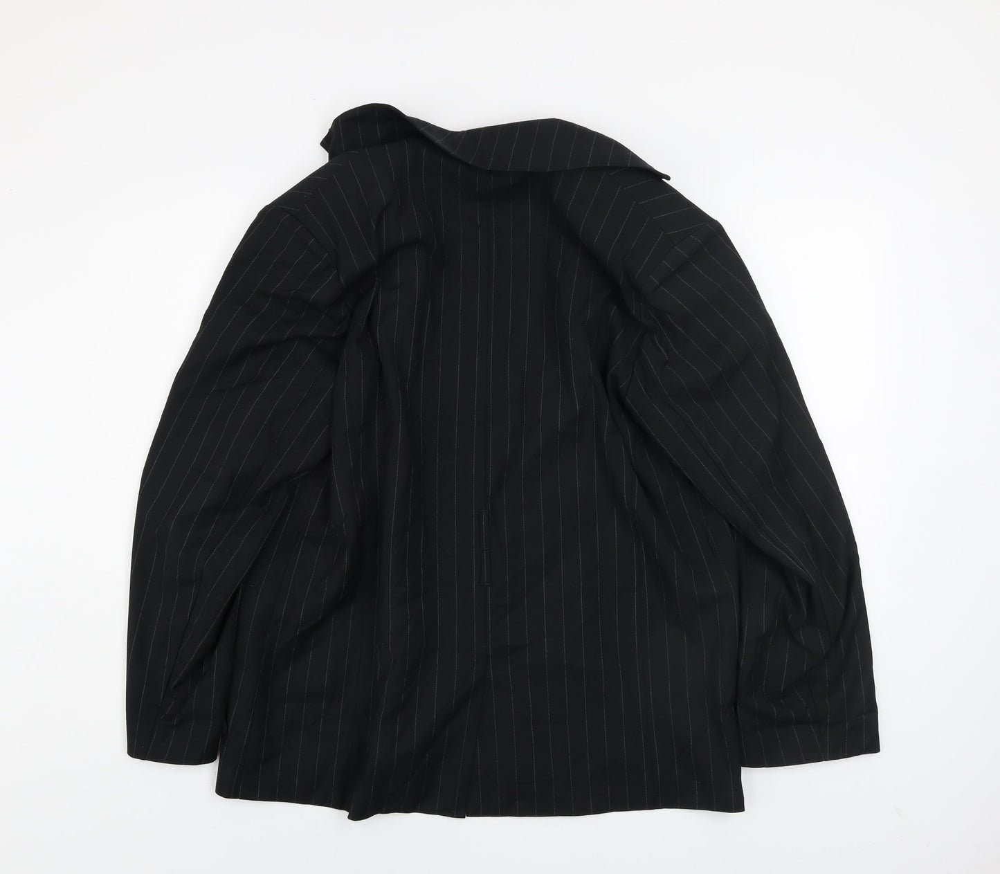 ASOS DESIGN Womens Black Pinstripe Blazer Size 8 Classic Fit