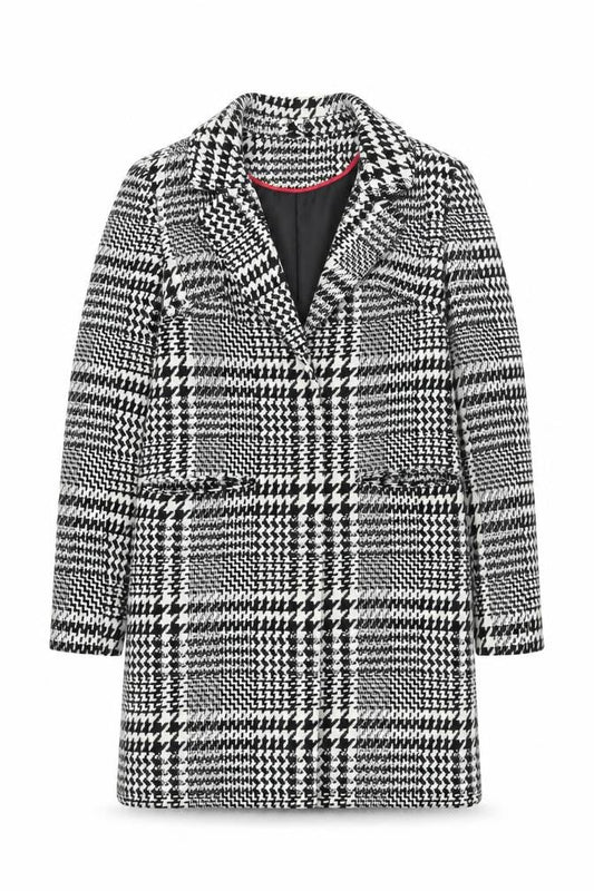 George Women’s Black & White Check Tweed Blazer UK 8 Classic Lined Jacket