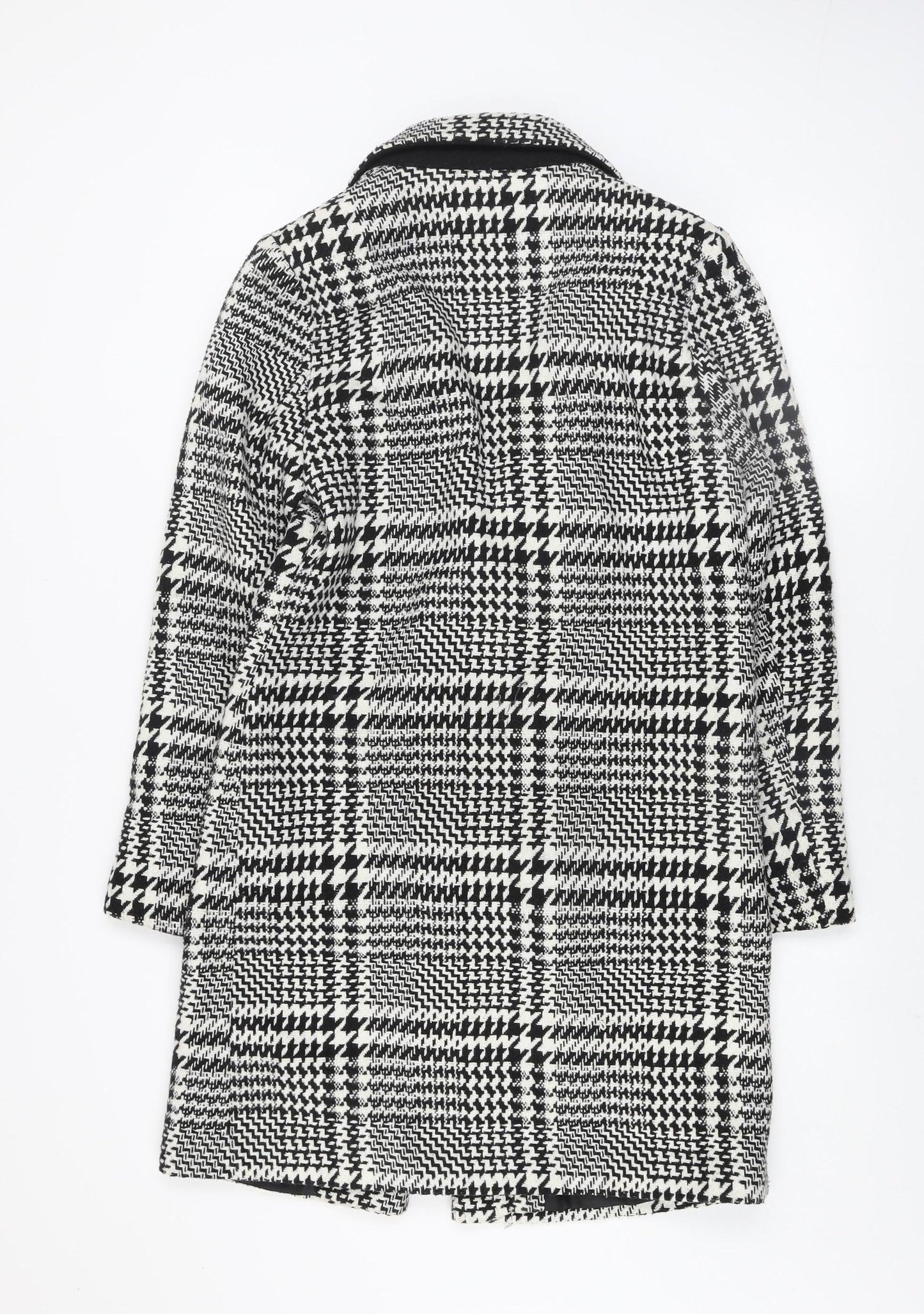 George Women’s Black & White Check Tweed Blazer UK 8 Classic Lined Jacket