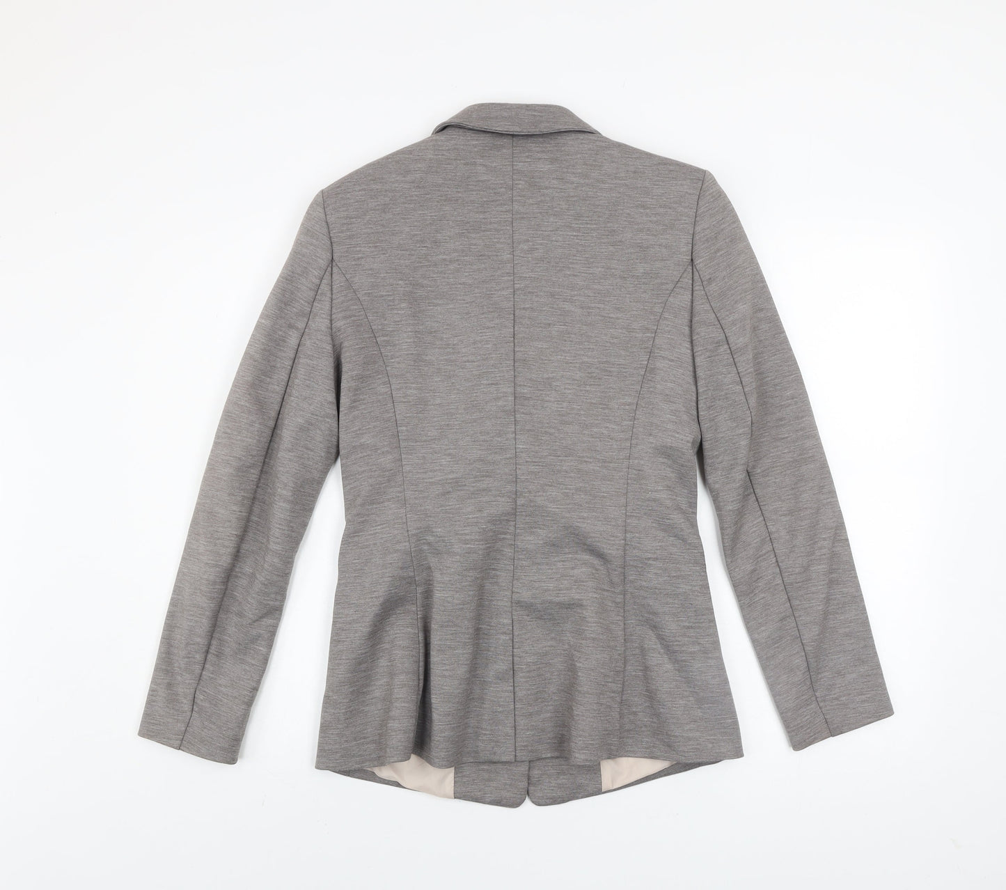 H&M Women’s Grey Slim Fit Blazer Jacket Size 10