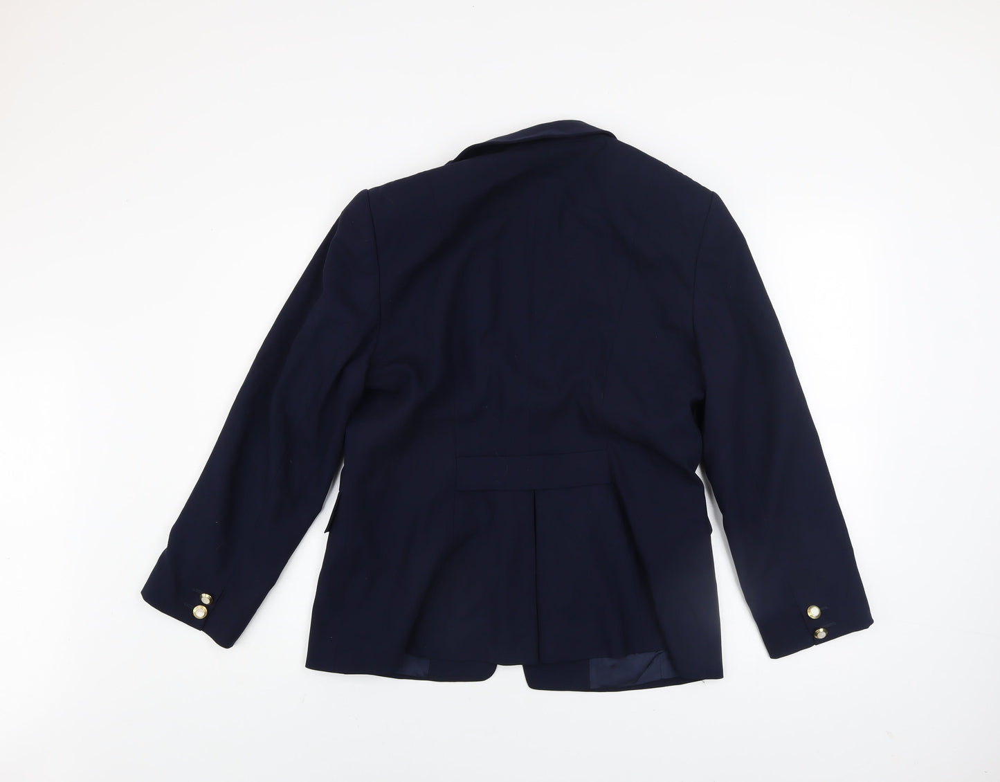 Jobis Women's Blue Wool Classic Blazer Size 10 Workwear Jacket