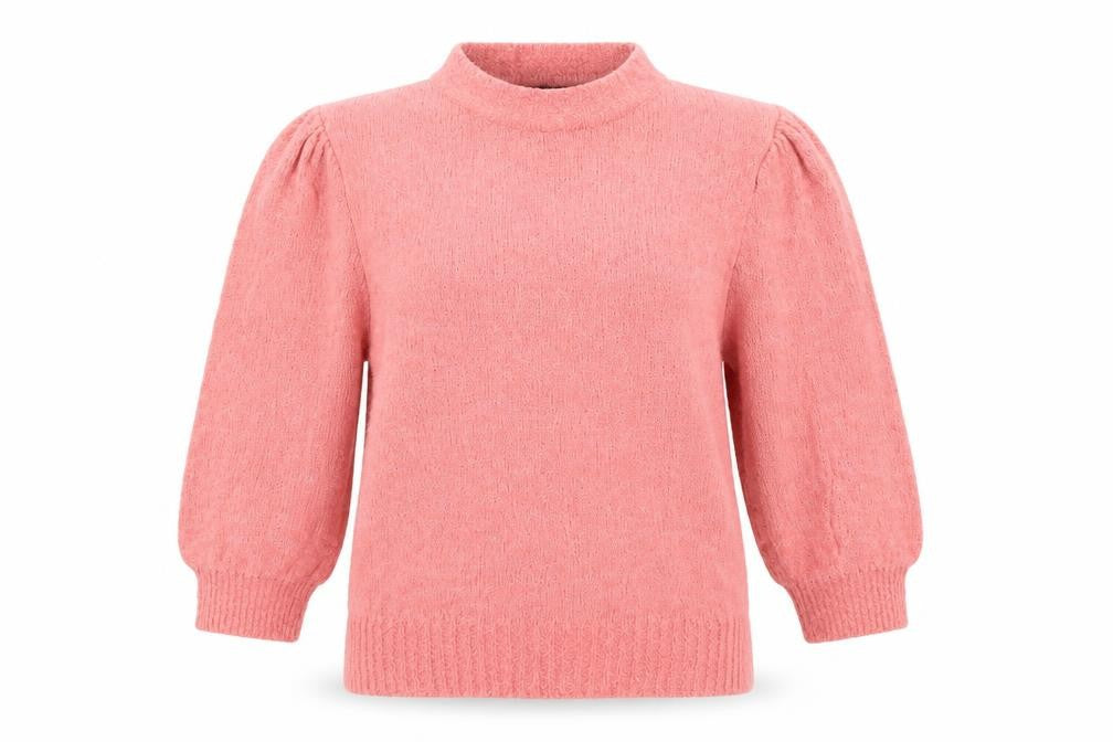 Marks & Spencer Women’s Pink Mock Neck 3/4 Sleeve Knit Jumper Size 10
