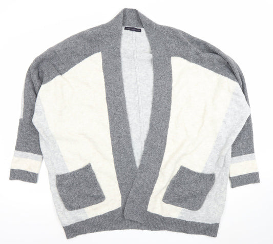 Marks and Spencer Women’s Grey Knit Open Cardigan L Relaxed Fit