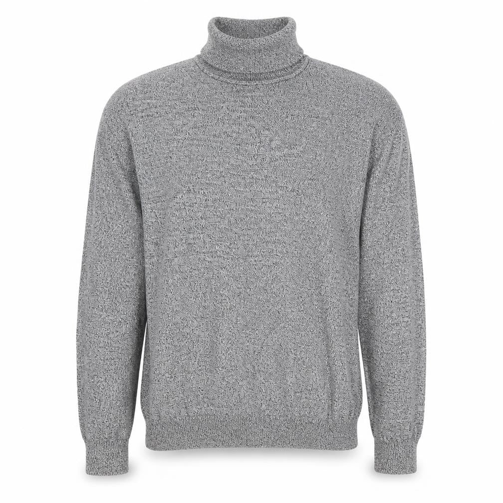 Brave Soul Men Grey Roll Neck Cotton Jumper M Regular Fit Knitwear