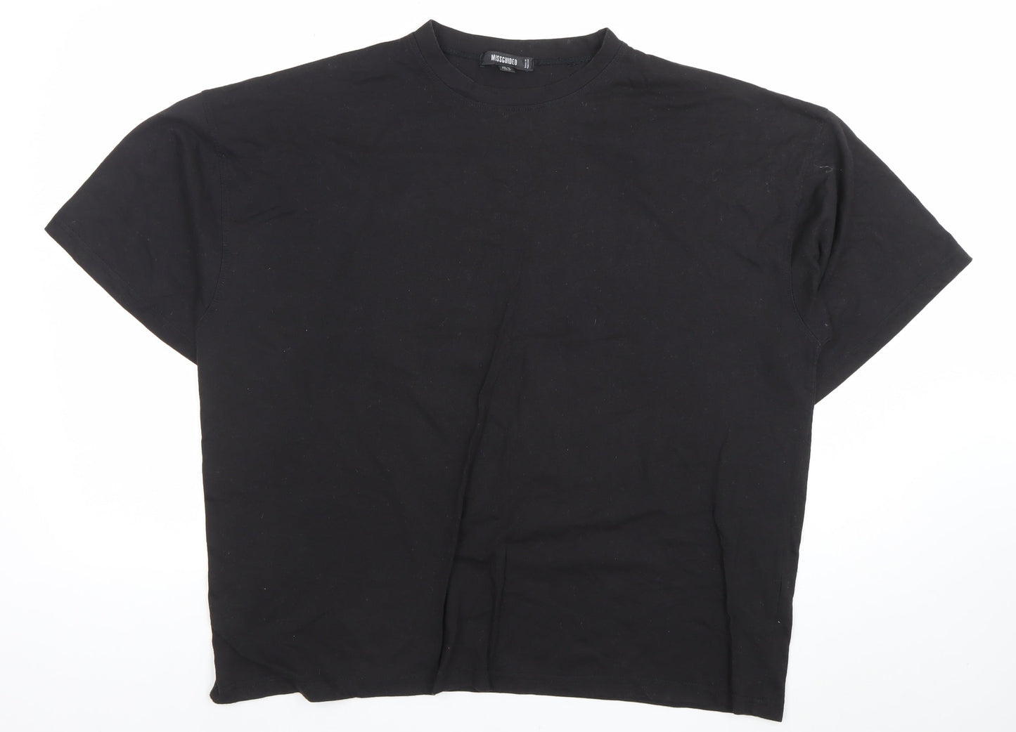 Missguided Womens Black Size 12 Graphic Print Relaxed Fit T-Shirt