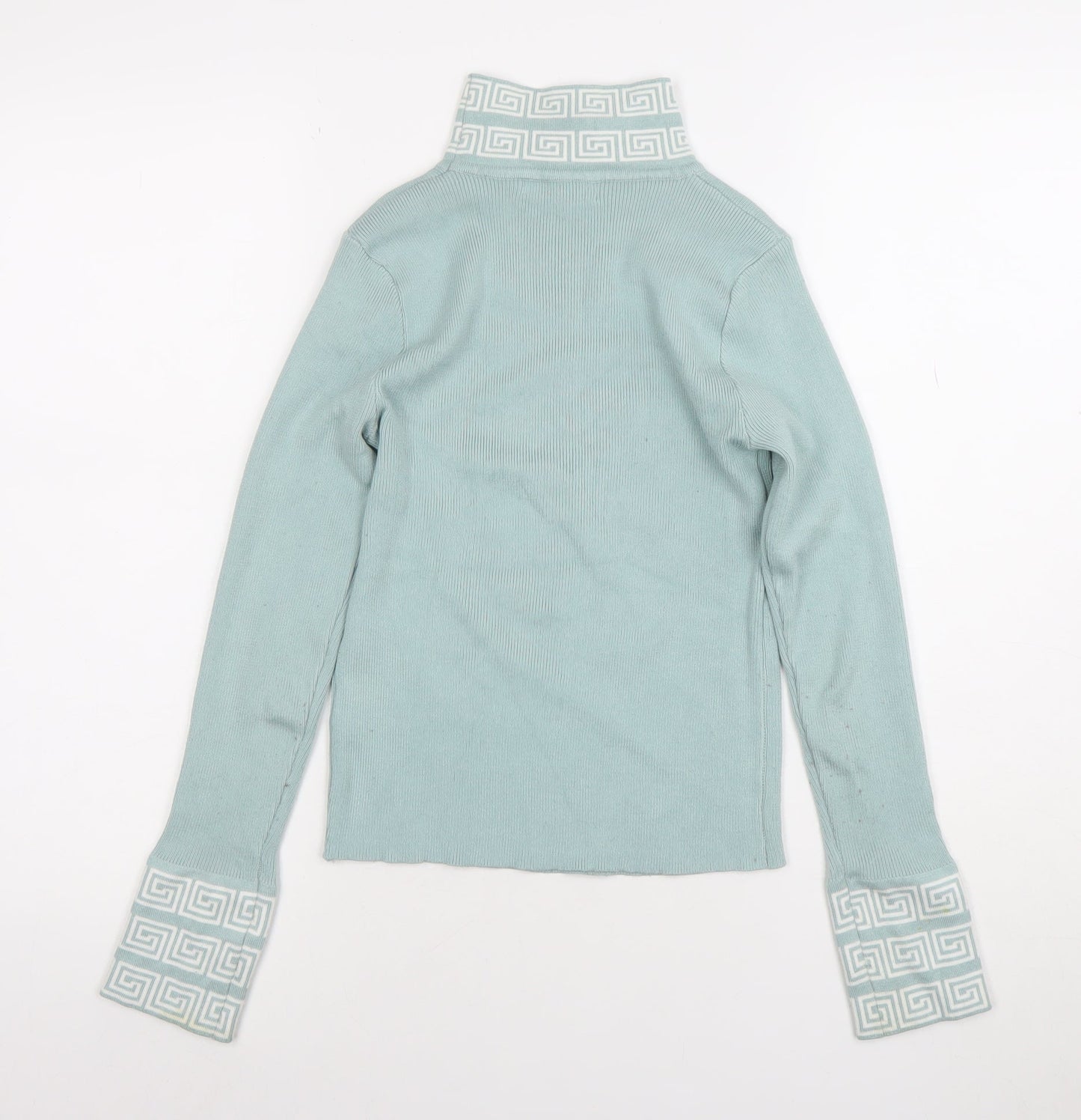 You & Me Paris Womens Blue Roll Neck Knit Jumper Size S