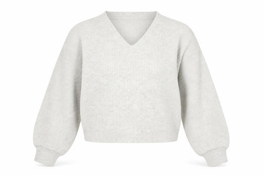 New Look Women’s Grey V-Neck Rib Knit Button Cardigan Size 12