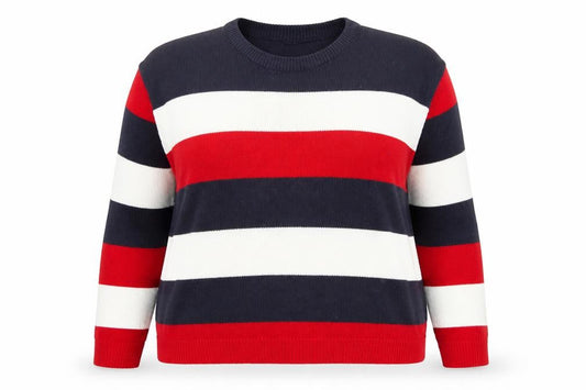 Brave Soul Women's Multicoloured Striped Crew Neck Jumper Size 16