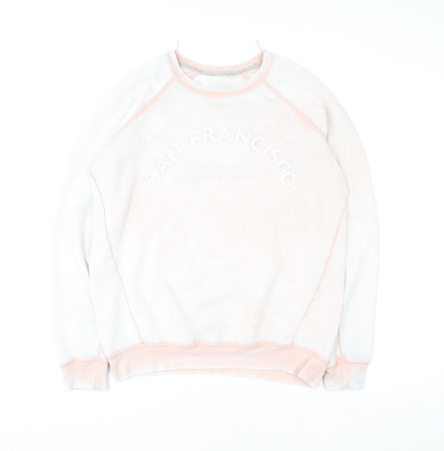 Next Women Pink White San Francisco Pullover Sweatshirt Size 8