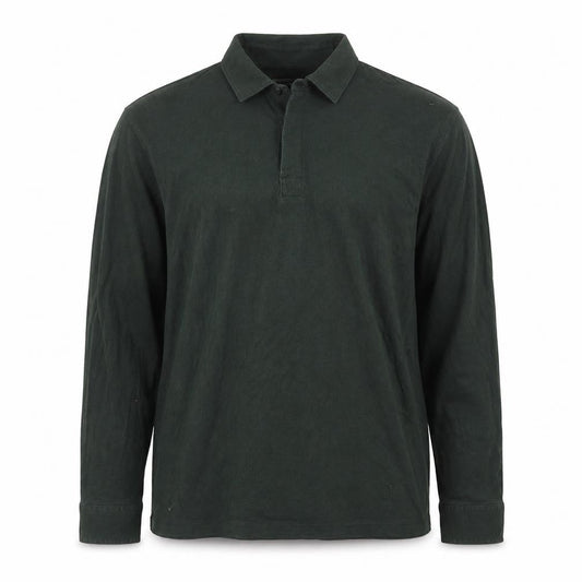 Charles Tyrwhitt Men's Dark Green Long Sleeve Button-Up Shirt Medium