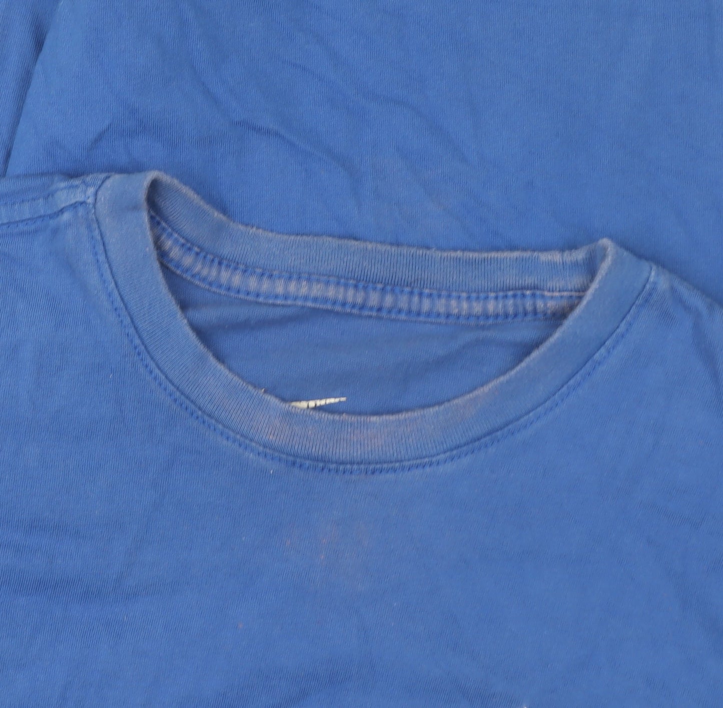 Nike Men's Blue Small Crew Neck Cotton Sports T-Shirt