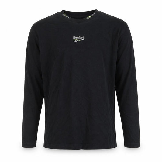 Reebok Men’s Black XS Long Sleeve Cotton Casual Top