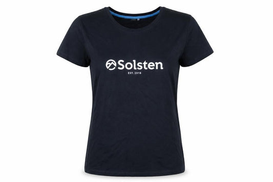 Premium Women Black Cotton Crew Neck T-Shirt Size L