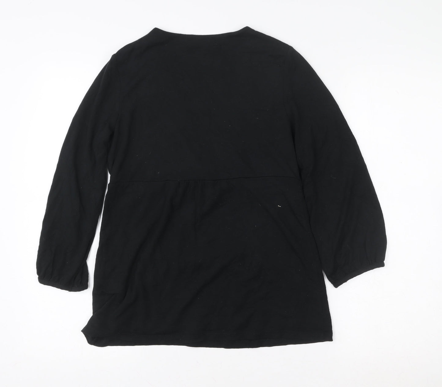 Boden Women’s Black Long Sleeve Sequin Tunic Blouse Size 12