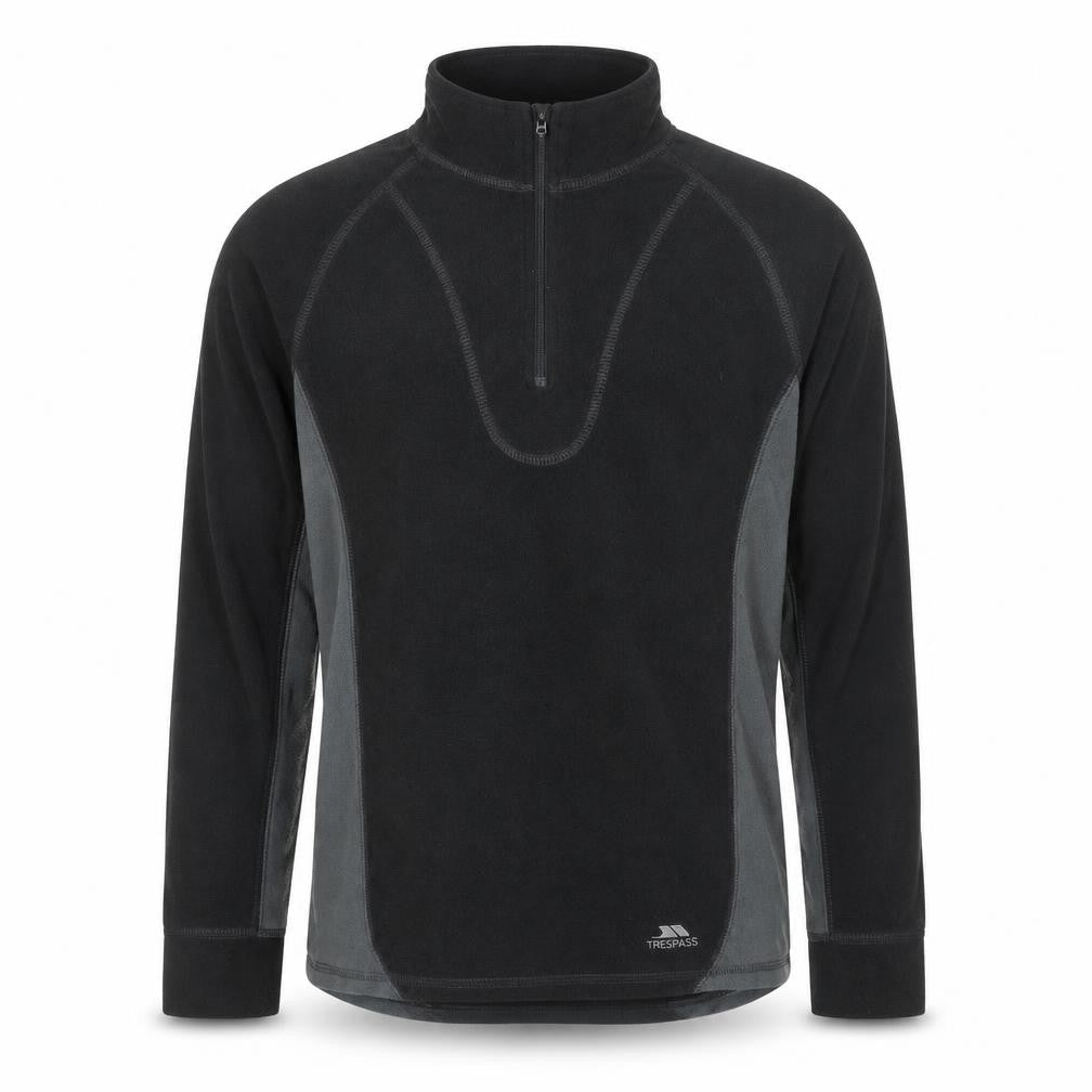 Trespass Men's Black M Fleece 1/4 Zip Pullover Sweatshirt