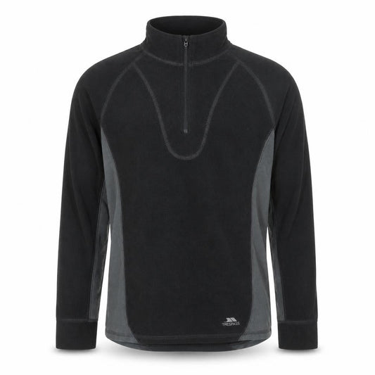 Trespass Men's Black M Fleece 1/4 Zip Pullover Sweatshirt