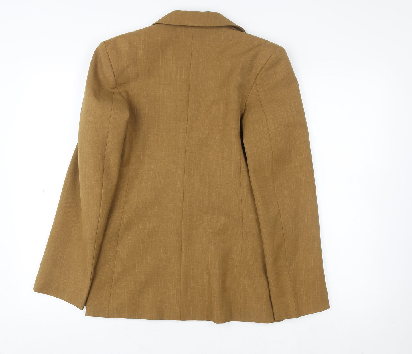 Anna Rossi Womens Brown Single-Breasted Blazer Size 12 Polyester Lined