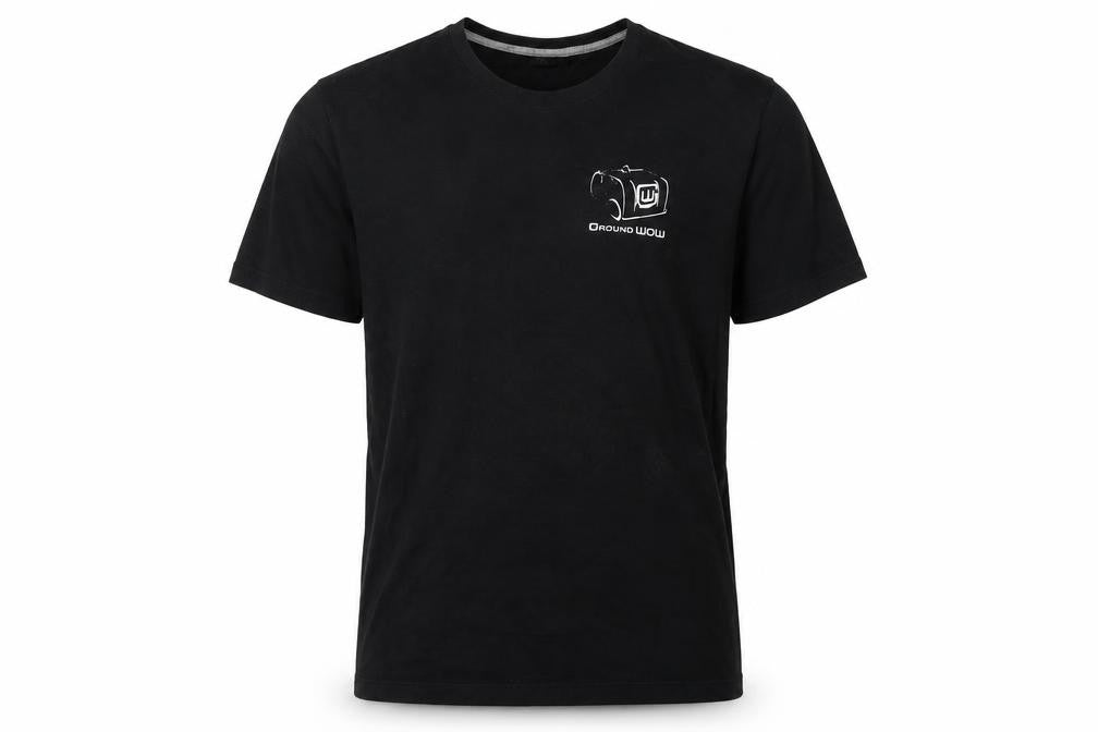 Premium Men Black Cotton Crew Neck Short Sleeve T-Shirt M