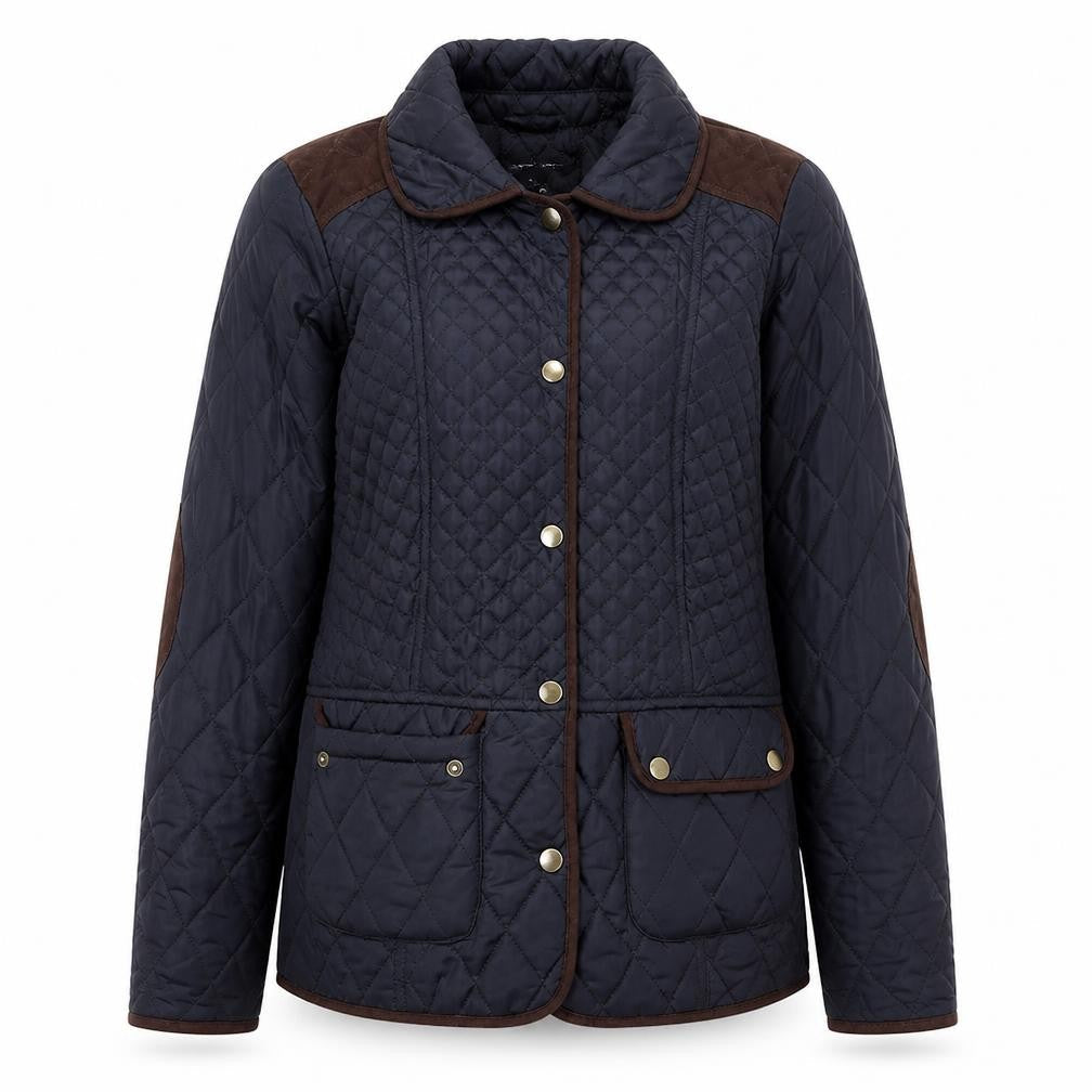 Dorothy Perkins Womens Blue Quilted Mid-Length Jacket Size 12