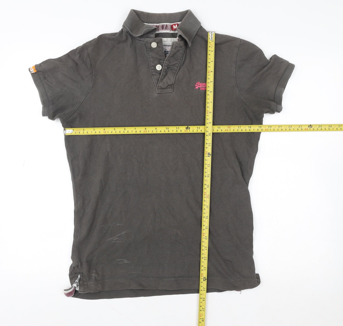 Superdry Men's Brown Slim Fit Short Sleeve Polo Shirt M