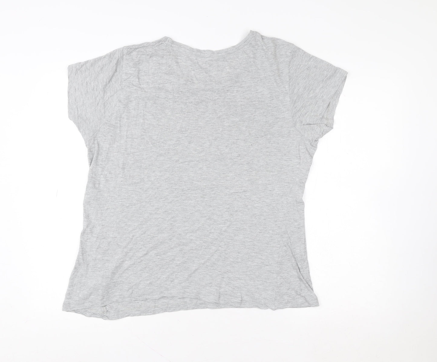 Atmosphere Women’s Grey Butterfly Print Short Sleeve T-Shirt Size 10