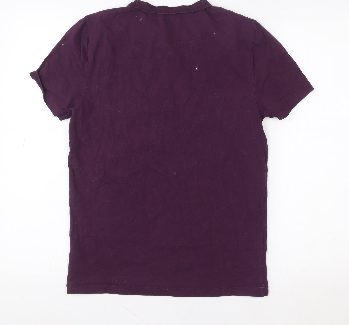 ASOS Women's Purple Cotton Short Sleeve Basic T-Shirt M
