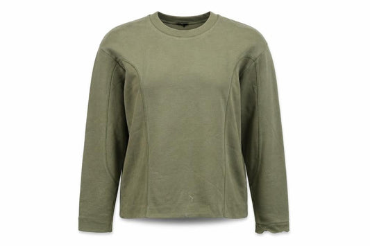 COS Womens Khaki Green Long Sleeve Crew Neck Sweatshirt Size S