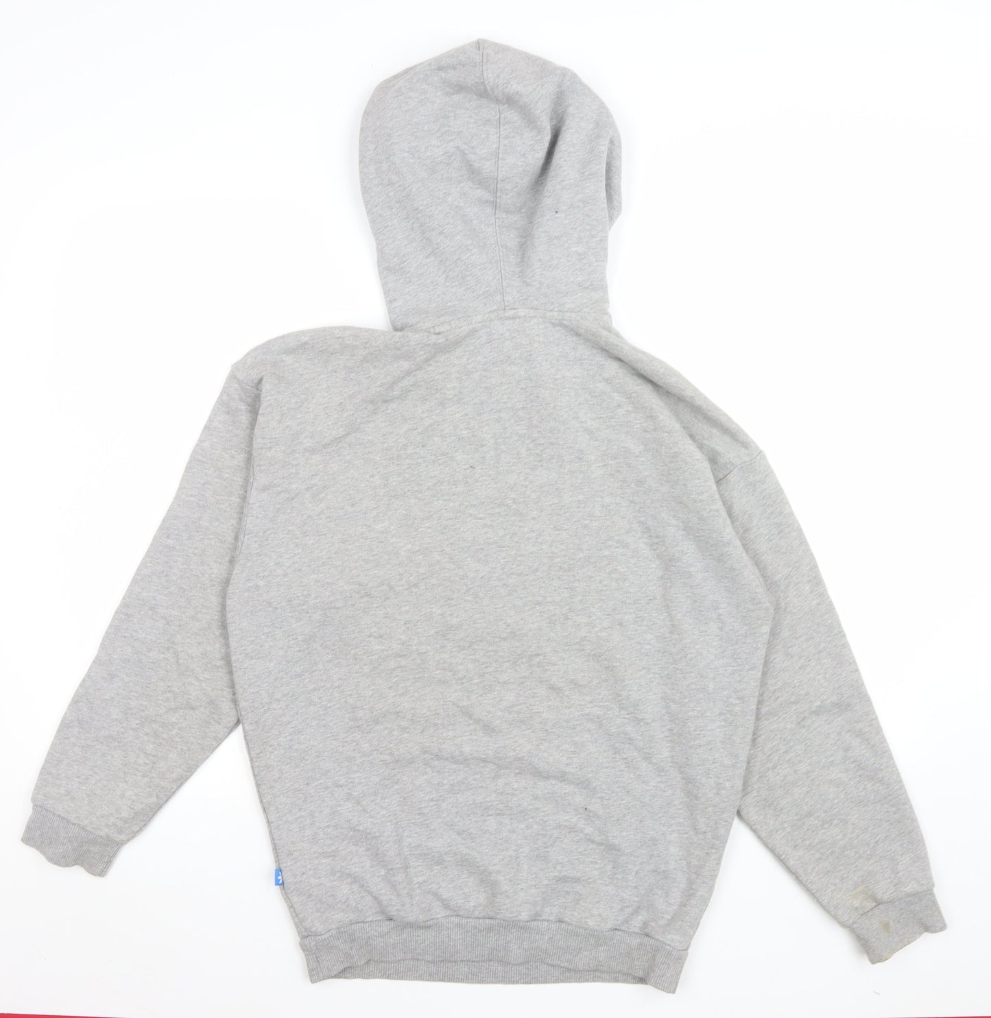 Adidas Womens Grey Hoodie Size 6 Pullover Cotton Blend Hooded Sweatshirt