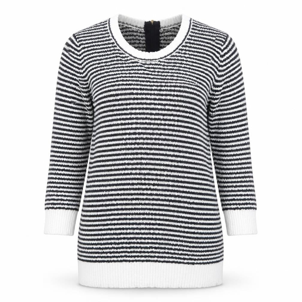 Banana Republic Women's Multicoloured L Cotton Knit Striped Pullover Jumper
