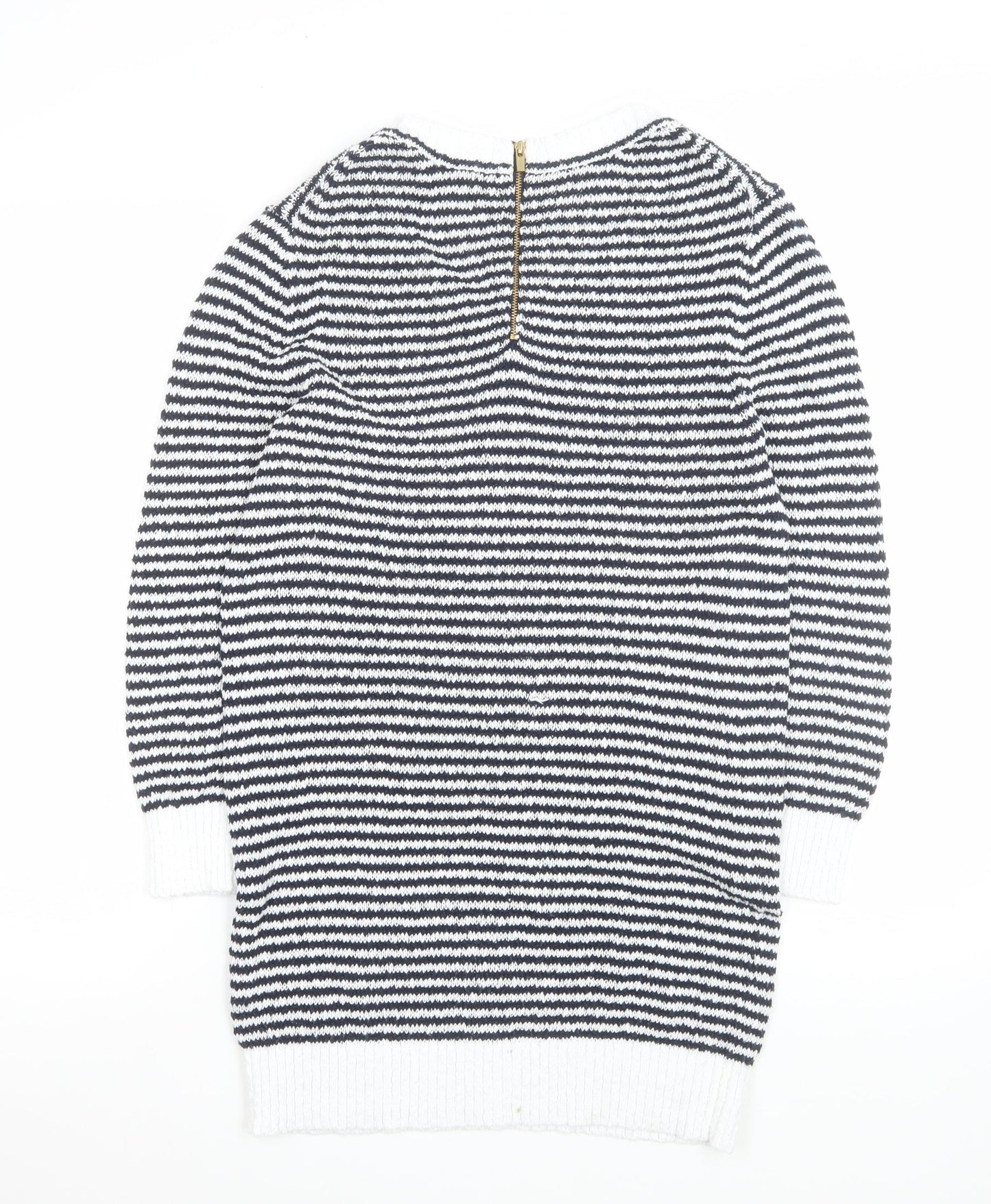 Banana Republic Women's Multicoloured L Cotton Knit Striped Pullover Jumper