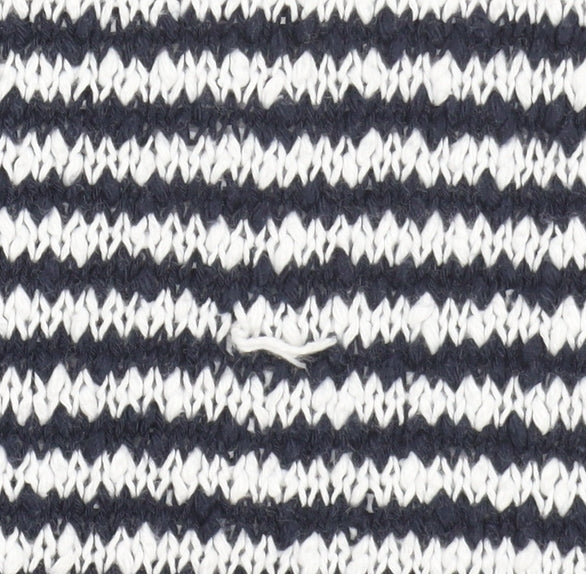 Banana Republic Women's Multicoloured L Cotton Knit Striped Pullover Jumper