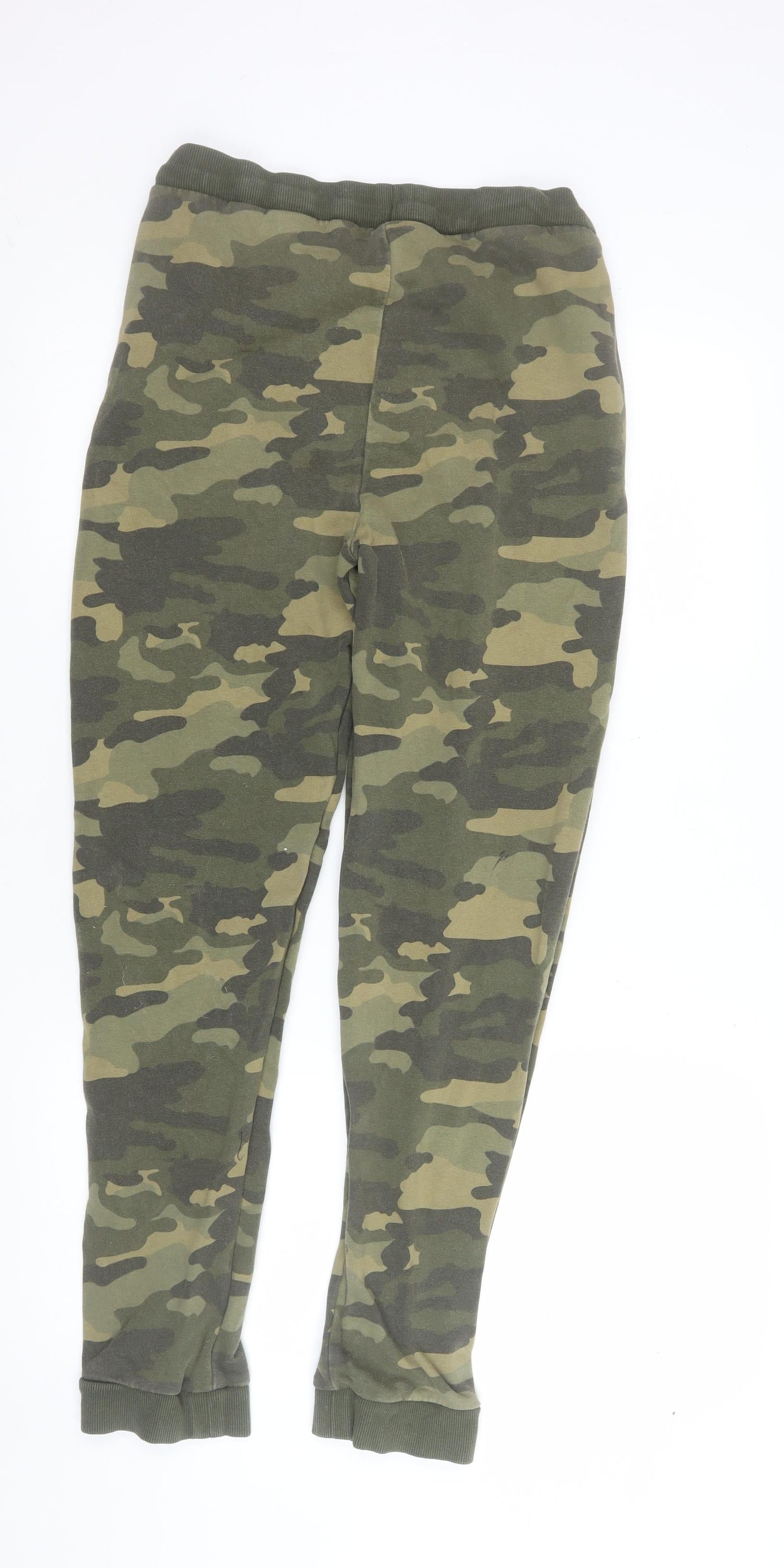 Marks and Spencer Boys Green Camouflage Jogger Trousers 13-14 Years