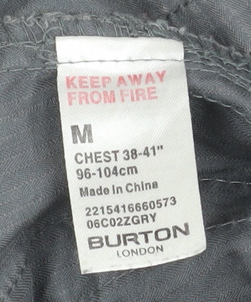 Burton London Men's Grey Cotton Twill Jacket M Regular Fit