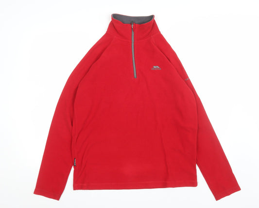 Trespass Men's Red XS Fleece 1/2 Zip Pullover Sweatshirt
