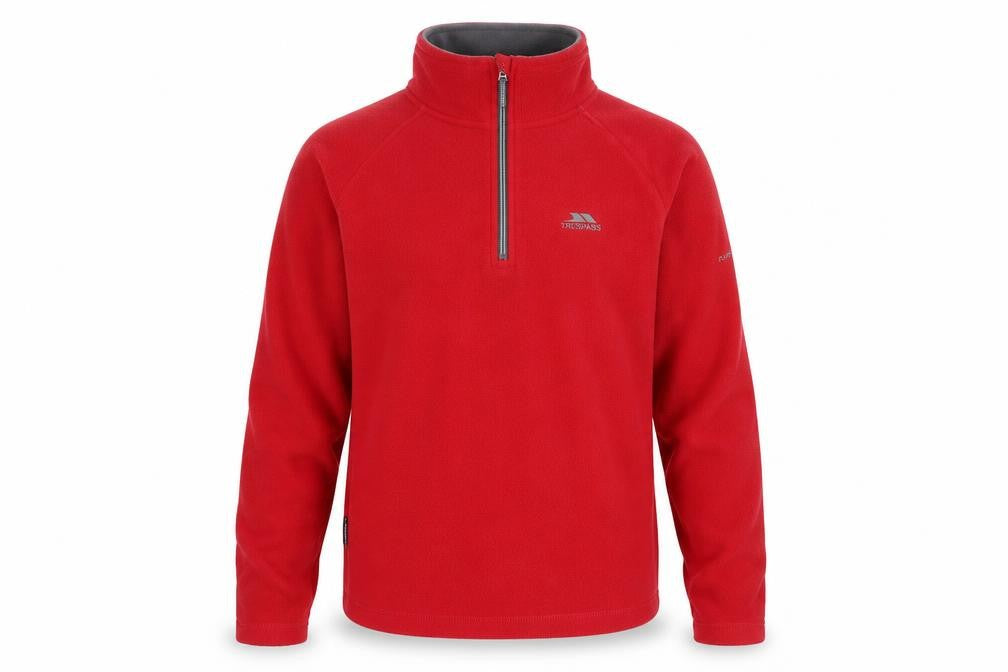 Trespass Men's Red XS Fleece 1/2 Zip Pullover Sweatshirt