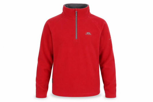 Trespass Men's Red XS Fleece 1/2 Zip Pullover Sweatshirt