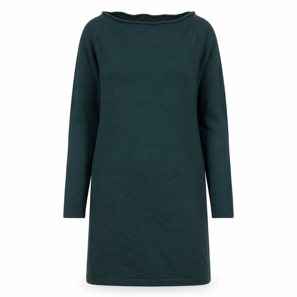 Promod Women Green Knit Cowl Neck Shift Dress Size M