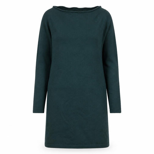 Promod Women Green Knit Cowl Neck Shift Dress Size M