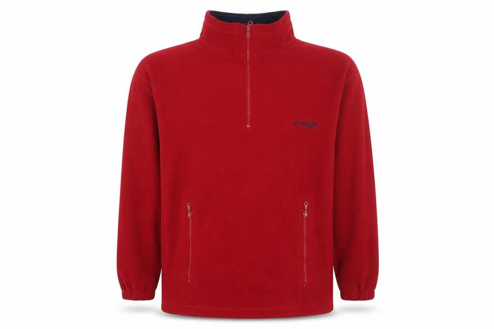 Dunlop Men’s Red Fleece 1/4 Zip Pullover Sweatshirt Size L