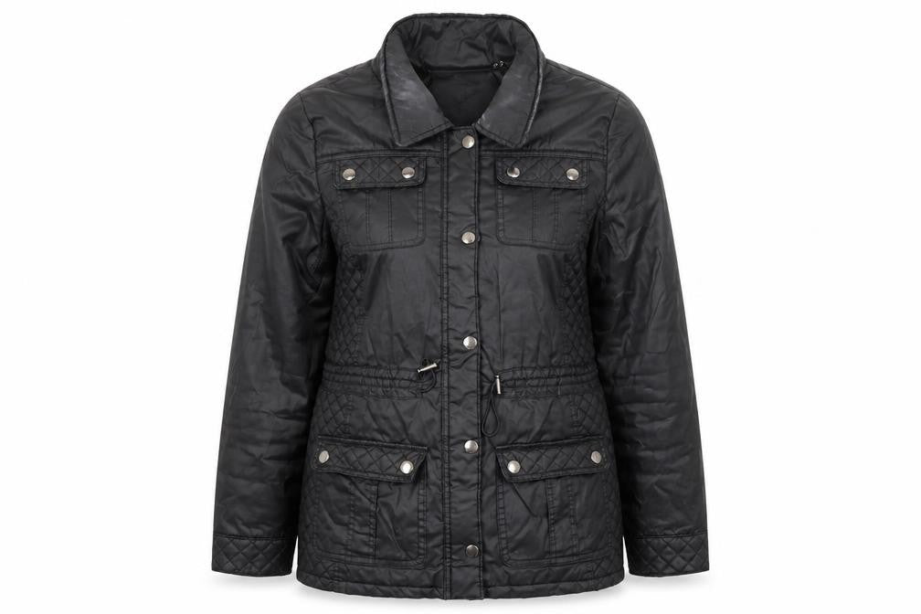 RJR.John Rocha Women's Black Quilted Cotton Jacket Size 16