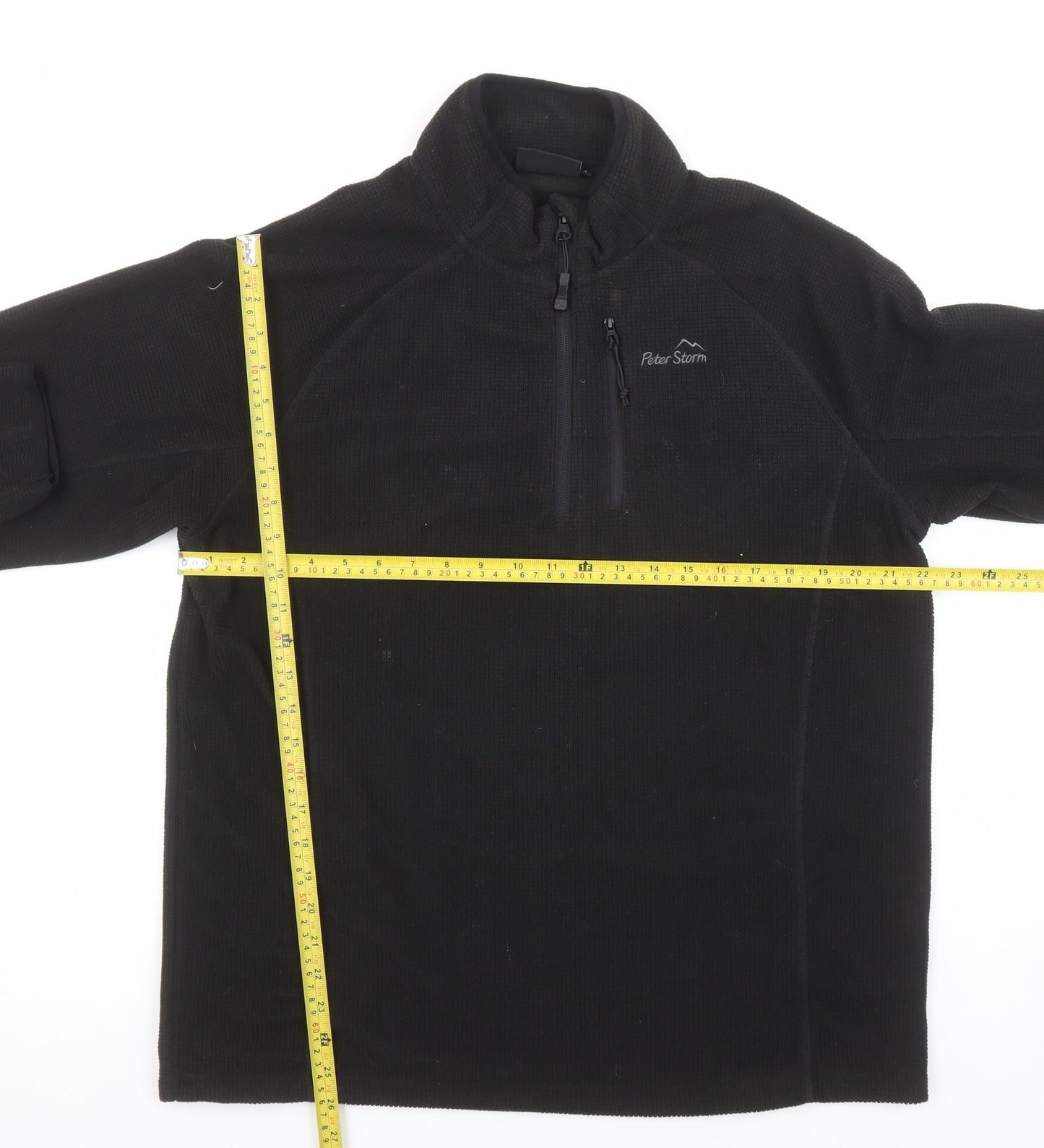 Peter Storm Men's Black Fleece 1/4 Zip Pullover Sweatshirt L