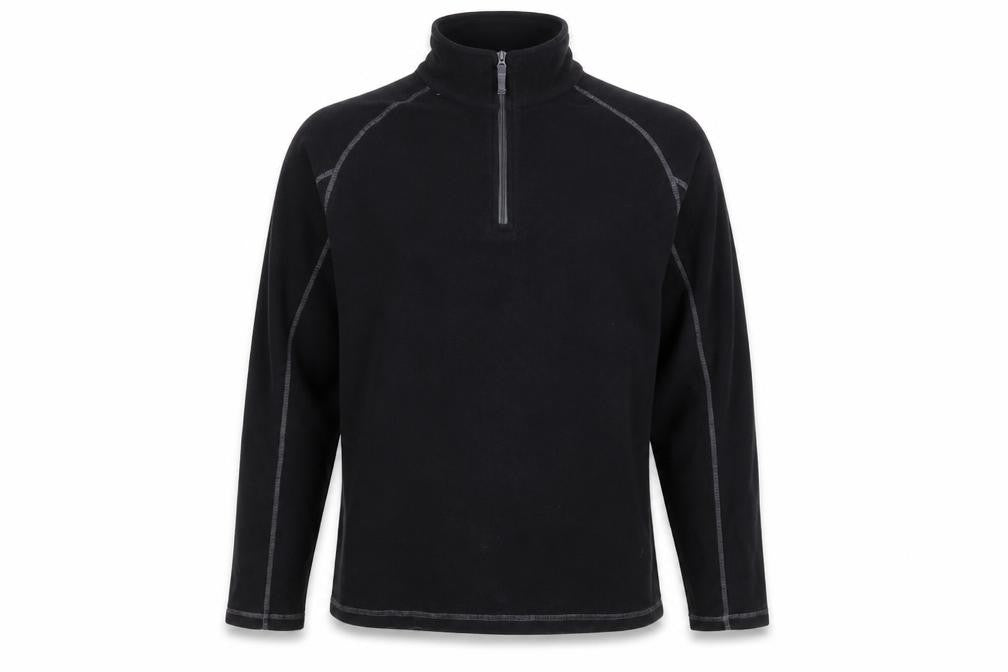 Mountain Warehouse Men's Black Fleece 1/4 Zip Pullover Sweatshirt L