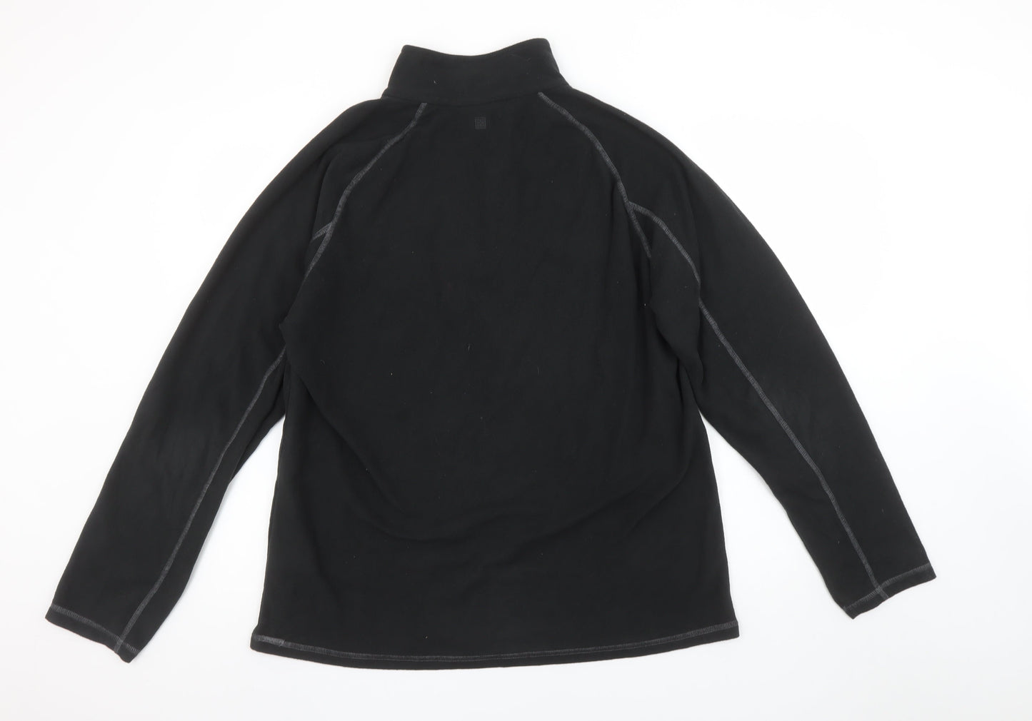 Mountain Warehouse Men's Black Fleece 1/4 Zip Pullover Sweatshirt L