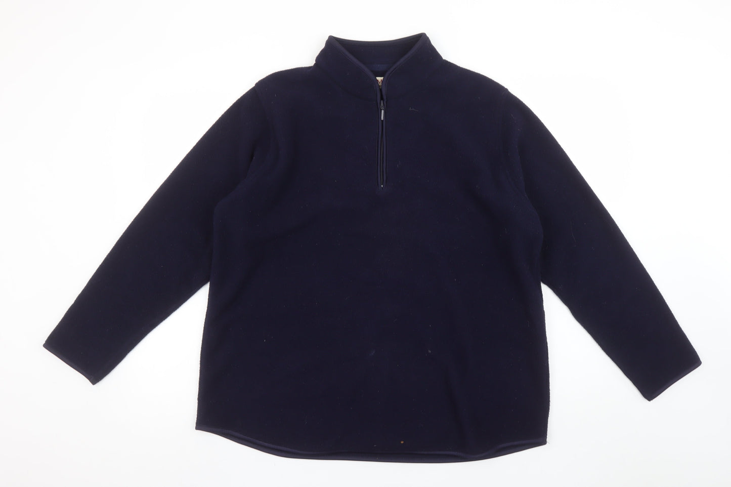 EWM Women Navy Fleece 1/4 Zip Pullover Sweatshirt Size 18/20