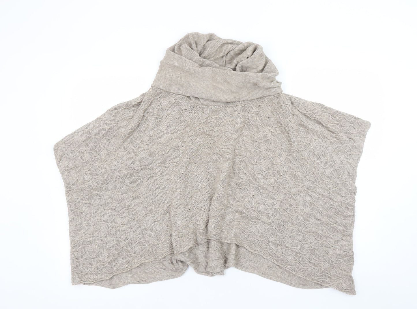 Marks and Spencer Women’s Beige Cotton Viscose Knit Cape Jumper Medium